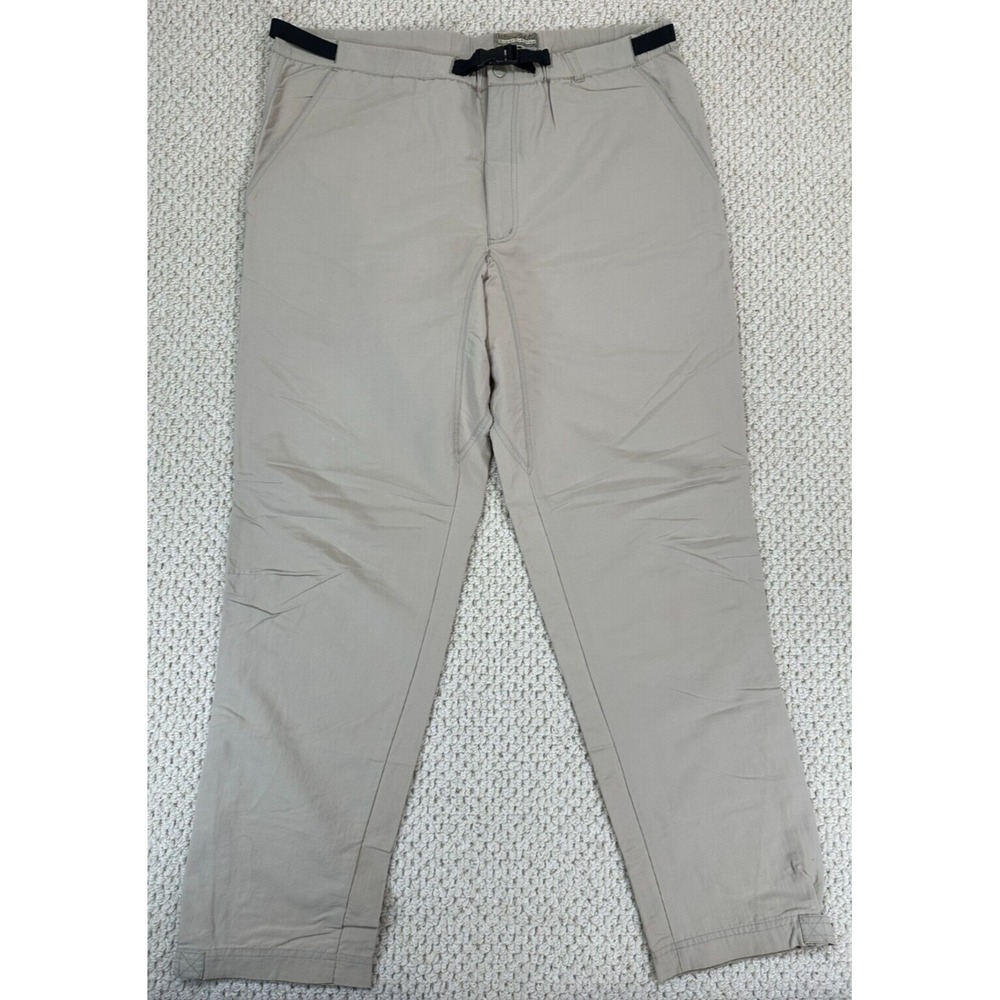 Royal Robbins Pants Mens L x 33" Inseam Relaxed Nylon Hiking Belted Strap Cuffs